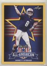 2019 Leaf Draft All-American Gold Jarrett Stidham #72 0ps8