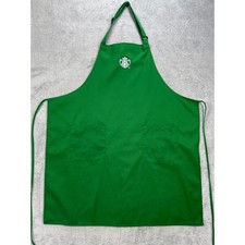 Starbucks Apron Unisex One Size Green Embroidered Siren Logo Bib Two Pockets