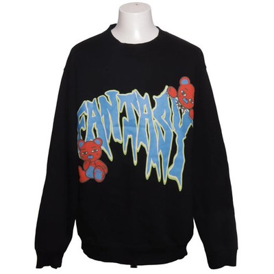 Bershka, Sweatshirt, Größe: XL, Schwarz/Mehrfarbig, Baumwolle/Polyester #aSL