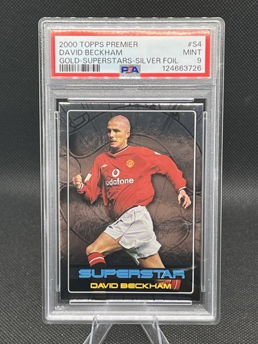 2000 Topps Premier Sir David Beckham Gold Superstars Silver Foil PSA 9 (No 10s)
