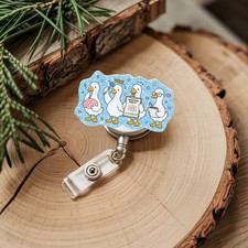 Cute Neuro Goose Badge Reel Funny Neurology R...