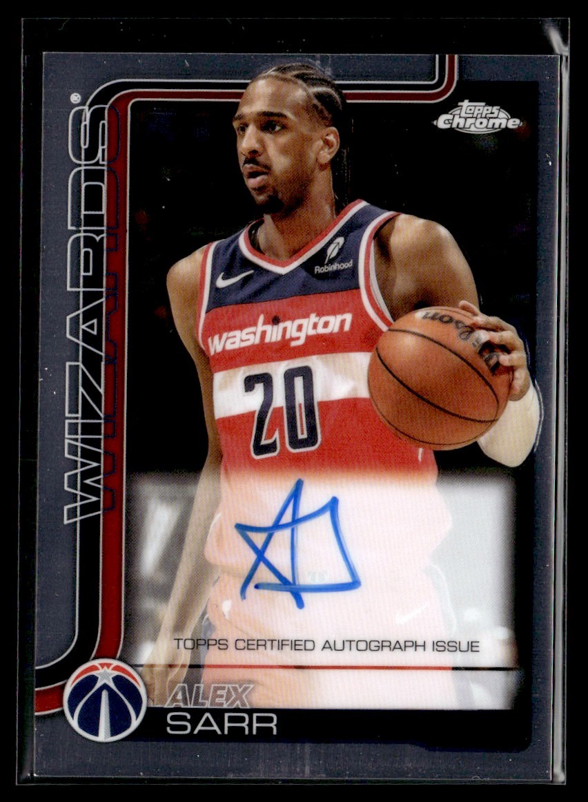 2025-26 Topps Chrome Sapphire Edition Autographs Alex Sarr (CG