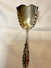 Antique Frank W. Smith Sterling Leaf Serving Spoon Starburst Bowl c. 1900's