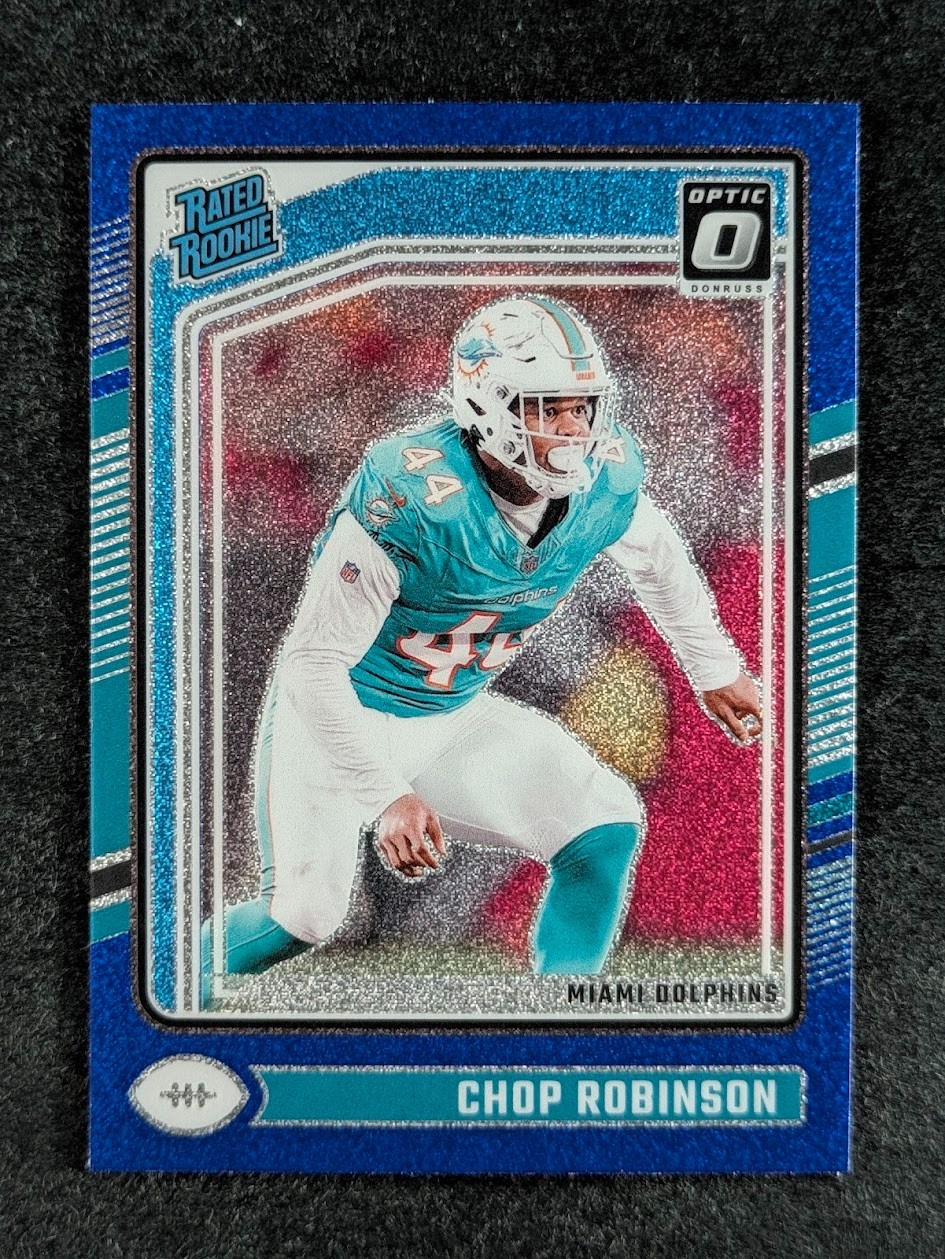 2024 Panini Donruss Optic CHOP ROBINSON Blue Glitter Prizm Miami Dolphins #219