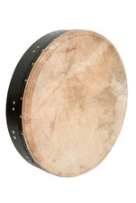 Bodhran Drum, 18" x 3.5", Tuneable, Black, T-Bar