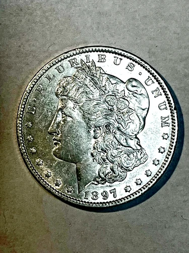 1897 o   Morgan Dollar    Beautiful  AU/BU New Listing  START at a low price (r)