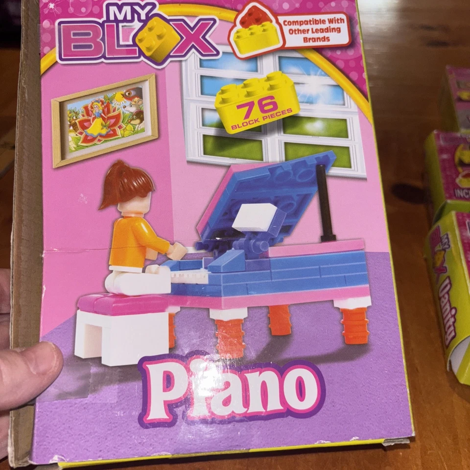 New My Blox Building Blocks 75pc  Studio 76 pc Piano 21 Pc  Vanity Dining - Image 2 of 4