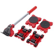 5Pcs Heavy Furniture Lifter Lifting Easy Moving Slider Mover Tool Set Removal US