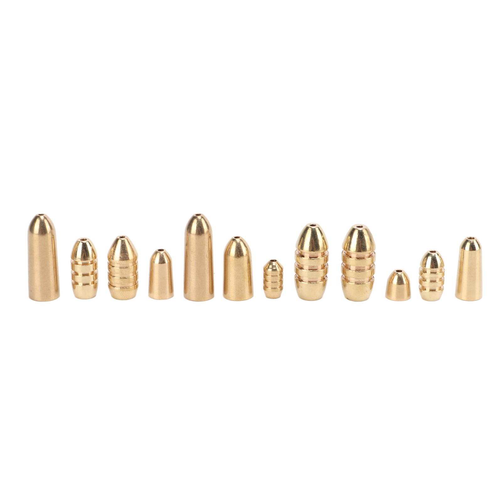 46pcs Fishing Brass Sinkers Weights Kit Tackle Sinkers With Box For Freshwater