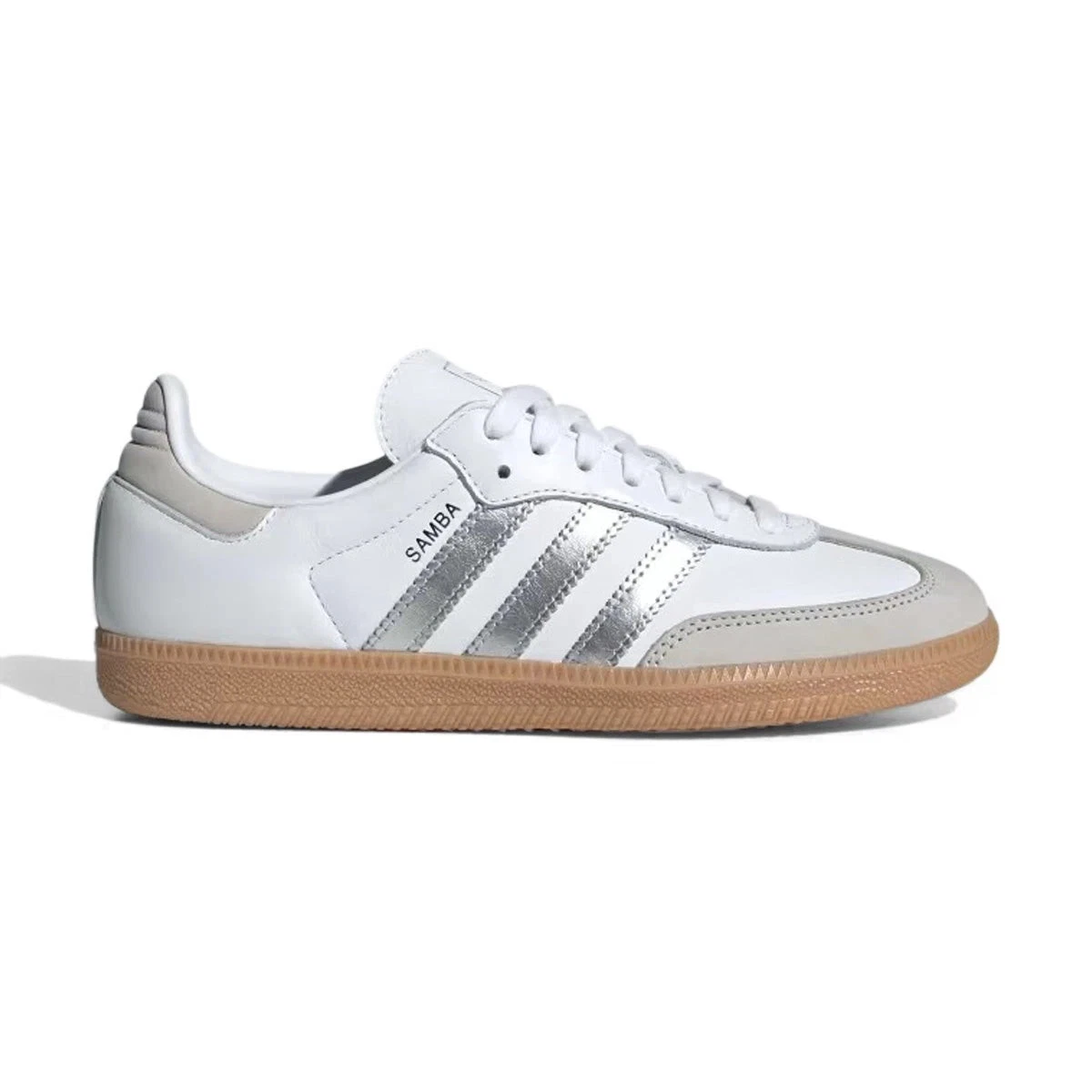 Size 7.5 - adidas Samba OG White Silver Metallic Grey W for sale