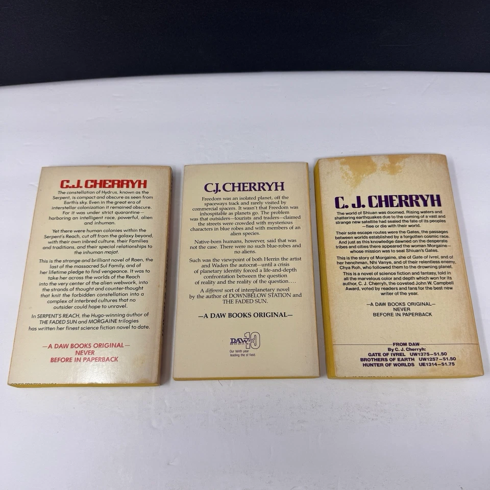 C.J. Cherryh Science Fiction Novels Lot of 3 Fantasy Paperbacks Daw 1st Printing - Image 2 of 4