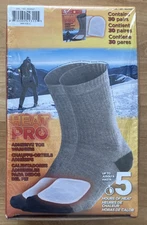 Heat Pro Adhesive Toe Warmers Air Activated 5 Hours Heat 30 Pair  Exp: 03/01/29