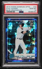 2019 Donruss Optic Blue Cracked Ice Prizm 2/7 Kyle Tucker #43 PSA 10 GEM MT 0vf5