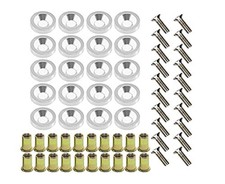 20-Piece Engine Dress up Kit: Aluminum Washers, Bolts Rivet Nuts Silver