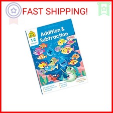 School Zone Addition  Subtraction Workbook: 64 Pages, 1st Grade, 2nd Grade, Ele