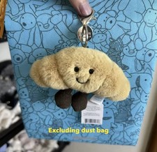 Croissant Stuffed Plush Keychain Cute Soft Bag Charm Pendant - New With Tags