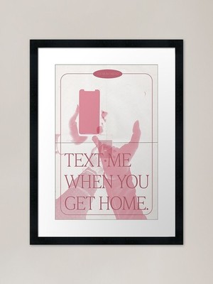 THE MOM FRIEND - Text Me When You G Gerahmtes Wandbild Poster Leinwanddruck Bild