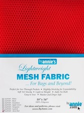 Annie Mesh Fabric Lightweight 18"x 54" Atom Red, 18" by 54", Red