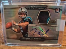 2010 Topps Platinum Jimmy Clausen Auto RC Patch /200 Panthers Bears Ravens NFL