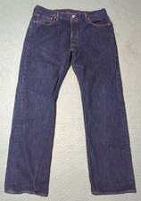 Levi's 501 Original Fit Jeans Men's 36x32 Dark Indigo Straight Leg Button Fly