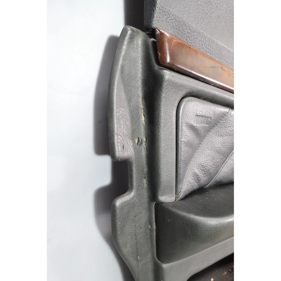 BMW E39 1997-2003 serie 5 panel de puerta delantera interior revestimiento par cuero negro OEM Foto 4 de 4