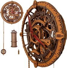 Steampunk 3D Puzzle Clock – DIY Mechanical Wall Clock Kit for Adults – Unique En