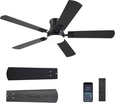 Ceiling Fans with Lights,52 Inch Low Profile Ceiling Fan with Light and Remote
