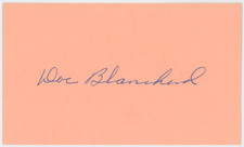 Doc Blanchard Heisman Trophy Autographed Signed Index Card AMCo COA 31056