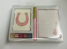 New Fab Finds Poker Set Ensemble 5 Dice 52 Cards  30 Sheets Notepad Pen