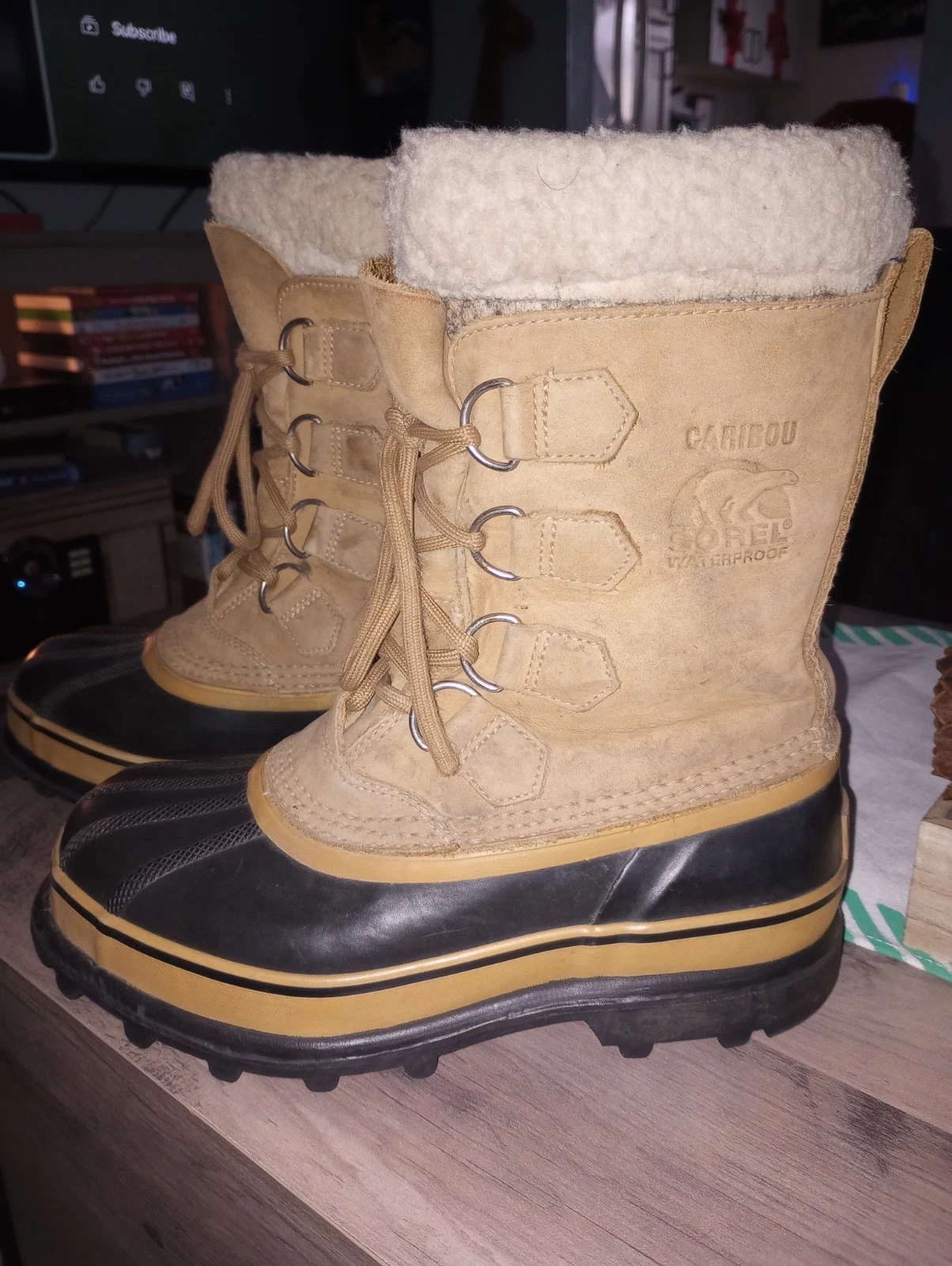 Sorel Caribou Warm Winter Snow Boots - Outdoors Hunting Ice Fishing - Men's 6