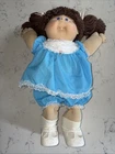 Vintage 1985 Cabbage Patch Kids Doll Brown Hair Blue Eyes CPK Outfit Coleco
