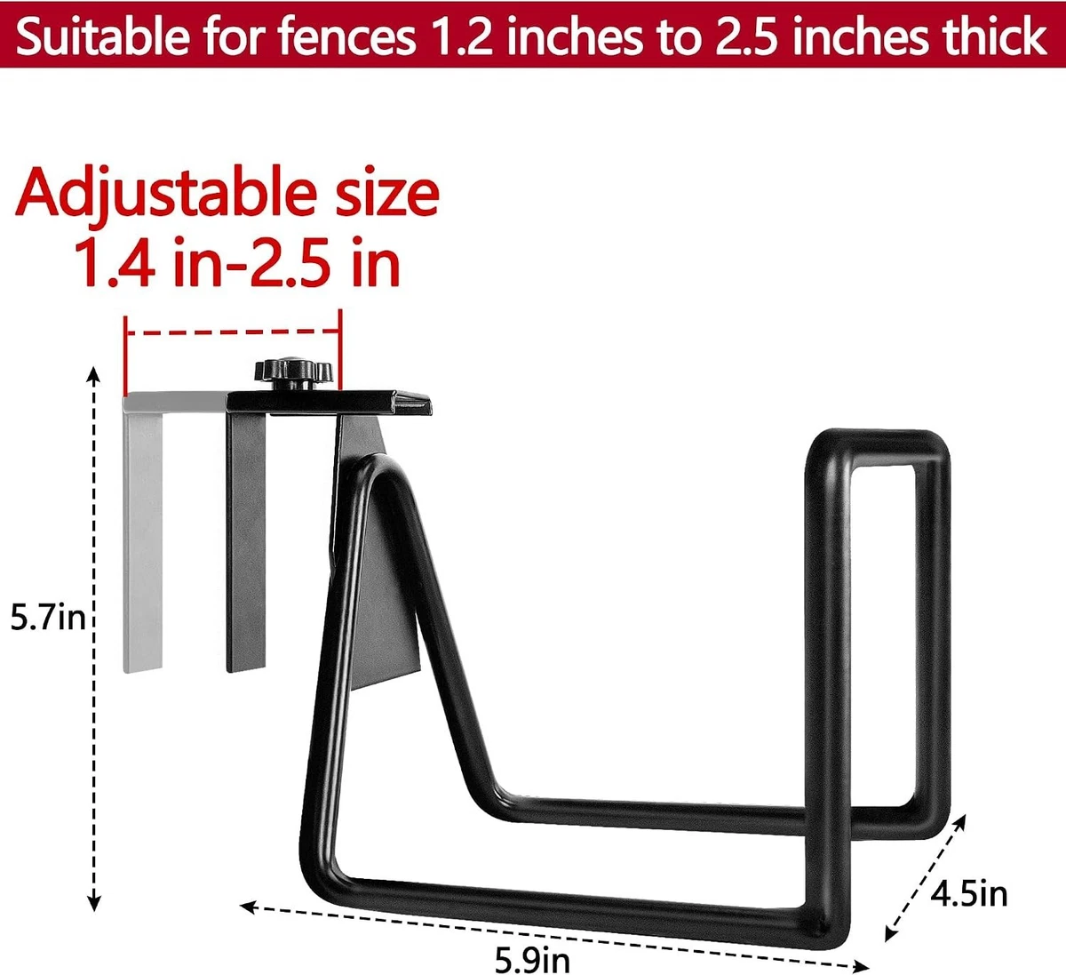 2 Pack Garden Hose Holder - Heavy Duty Wall Mount Hose Hanger - Adjustable Hose