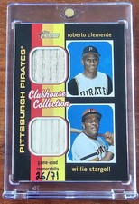 2020 Topps Heritage Dual GU Bat Relic Roberto Clemente Willie Stargell /71