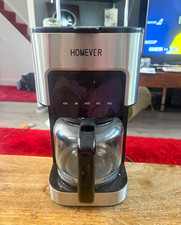 HOMEVER Digital Filter Coffee Machine, 12 Cup 1.5L, Timer, Silver/Black