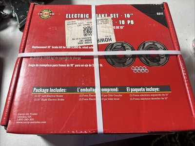 #ad CARRY ON 10quot; TRAILER Electric BRAKE SET RIGHT And LEFT 3500lb Axle 601T $98.95