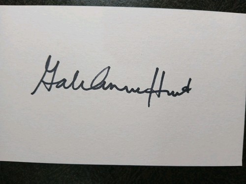GALE ANNE HURD Hand Signed Autograph 3X5 CARD =WRITER & PRODUCER-THE TERMINATOR