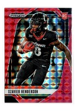 2025 Panini Prizm Draft Picks Xzavier Henderson 15 Prizm Red Finite /125   RC
