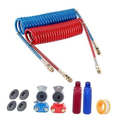 Air Brake Coil with Aluminum Short Tail Air Brake Coiled + Gladhand + Grip