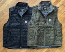 Carhartt Puffer Vest Qty2 Black And Green Sz L