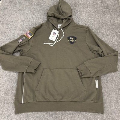 Minnesota Vikings Hoodie Mens Large Nike Salute To Service Pullover NFL NEW