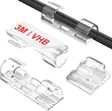 Cord Organizer Clips 40Pc Adhesive Clear