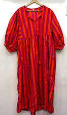 Floral Hand Block Print Kyra Midi Dress, Bohemian Cotton Dress,Dresses for Women