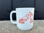 Vintage Mug RCA LANCASTER 40th Anniversary 1942-82 Milk Glass Glasbake Nipper