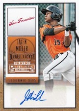 JALEN MILLER 2015 Contenders Draft Ticket Auto Autograph SFGiants Cd #17