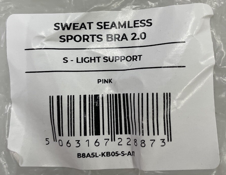 Gymshark Sweat Seamless Sports Bra 2.0 Light Support Punk Pink Size S NWTS image 6