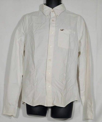 Hollister Mens Oxford Shirt White Long 