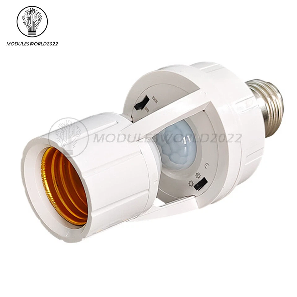 1-10 PIR Human Induction Motion Sensor LED Lamp Socket Base E27 Lamp Holder Lot - Image 3 of 4