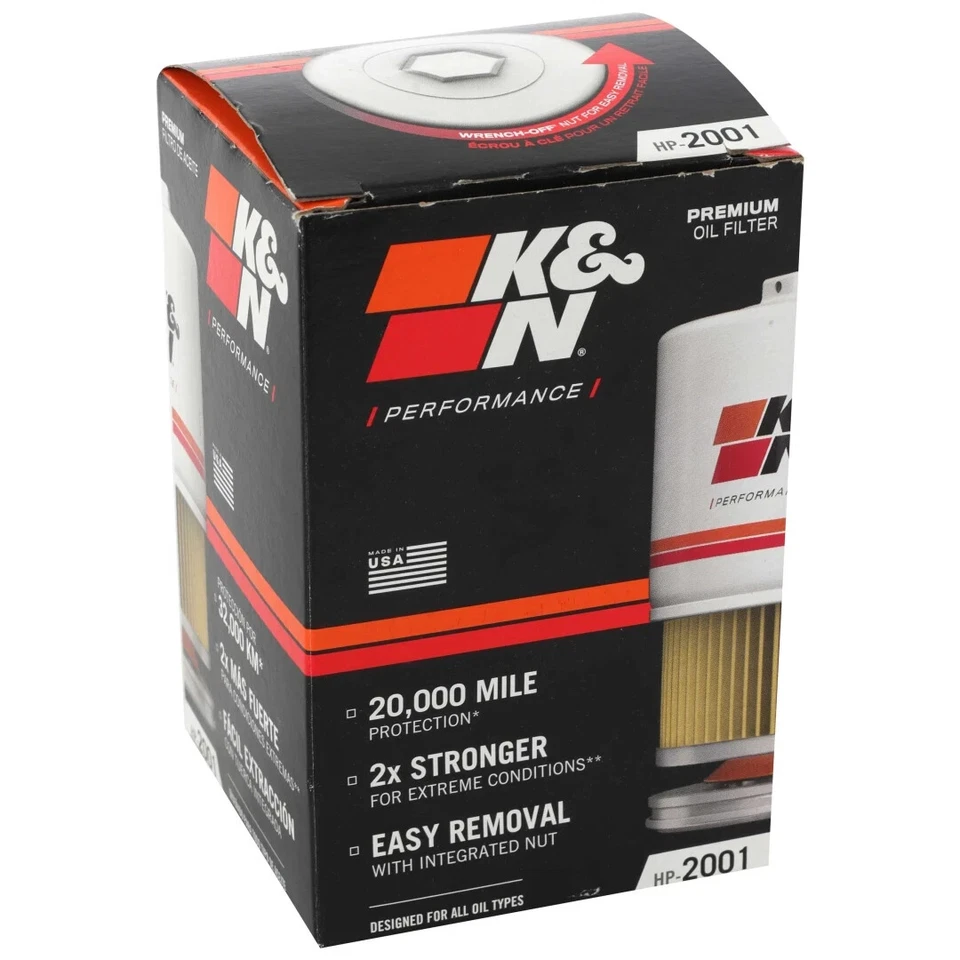 Filtro de aceite K&N para Pontiac Phoenix Chevy Malibu Buick Skylark GMC Jimmy 1980-10 Foto 4 de 4