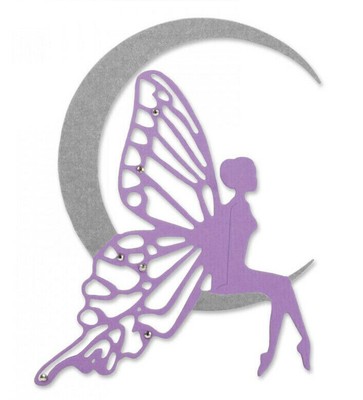 1 Stanzschablone Fantasy Fancy Wings, Filigrane Elfe Vogel, Sizzix Thinlits
