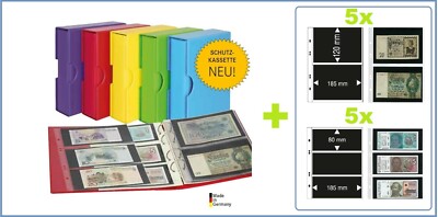LINDNER S3542BN-9 Banknote Album Solino Yellow Cassette 10 Sleeves